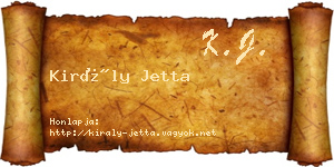 Király Jetta névjegykártya