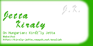jetta kiraly business card